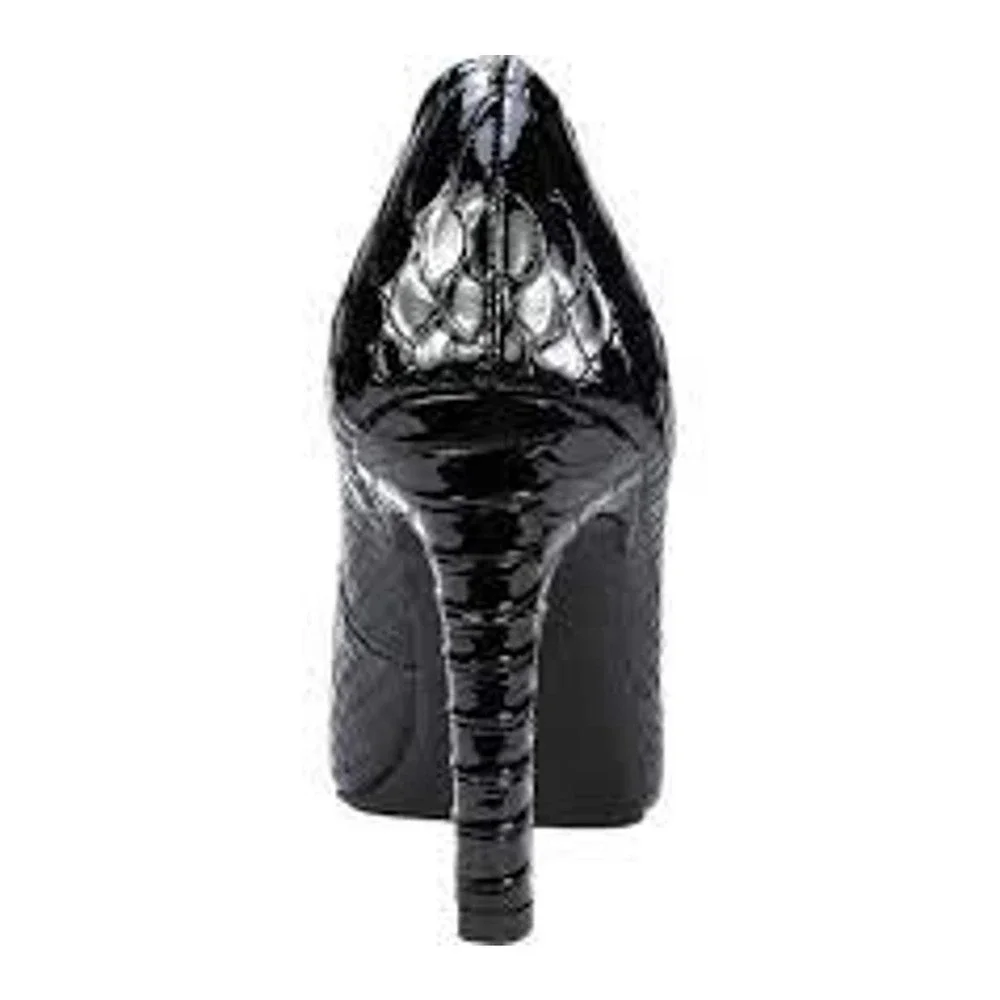 NIB Rialto Sz 7.5M MULLY Patent Leather Snakeskin Shoes Pumps Heels - Picture 4 of 6